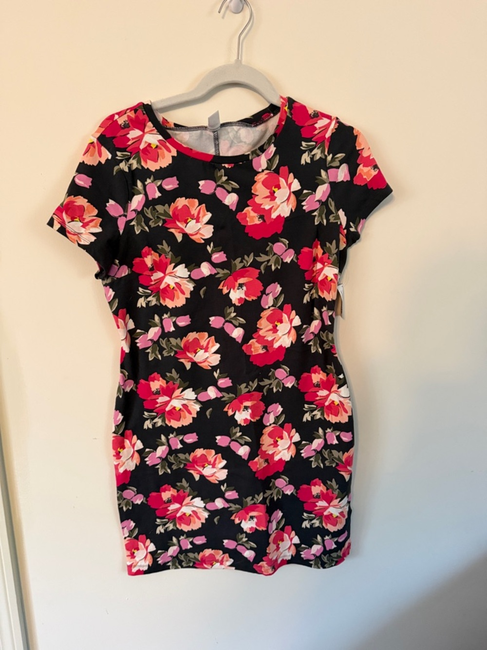 Old Navy Grey Mini Dress with Floral Print